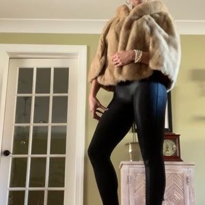 EMBA Pearl Natural Pale Beige Mink Stole Cape